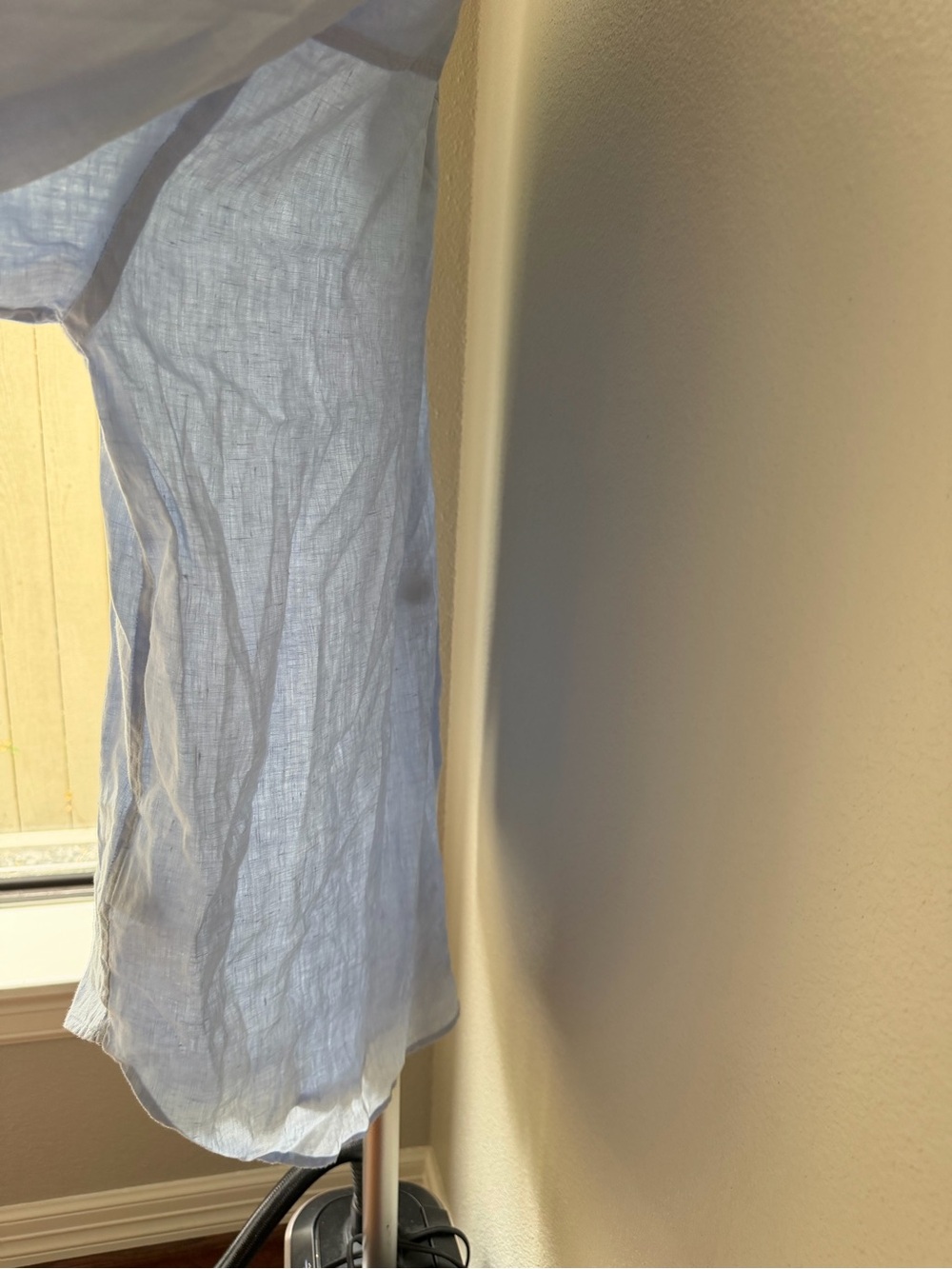 Lauren Ralph Lauren Oversize Striped Floral-Logo Linen Shirt Light Blue XXL - Picture 10 of 10
